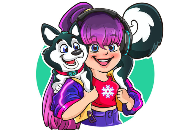 I will draw custom cartoon, mascot, manga, anime, comic