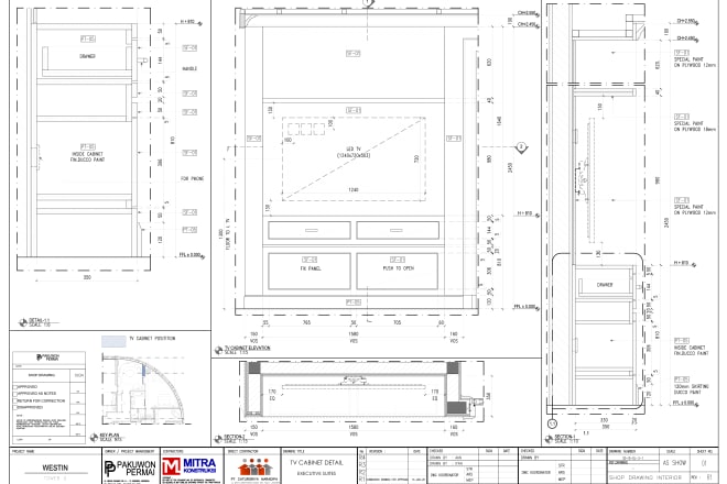 I will draw furniture detail drawing for production