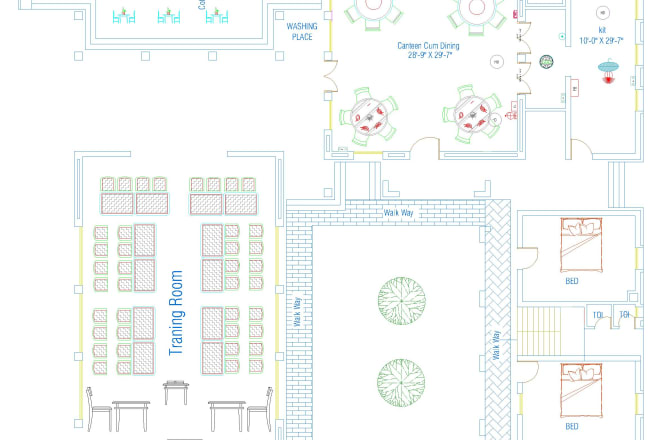 I will draw your 2d floor plan