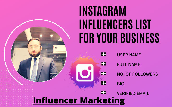 I will find niche based instagram influencers list for your business