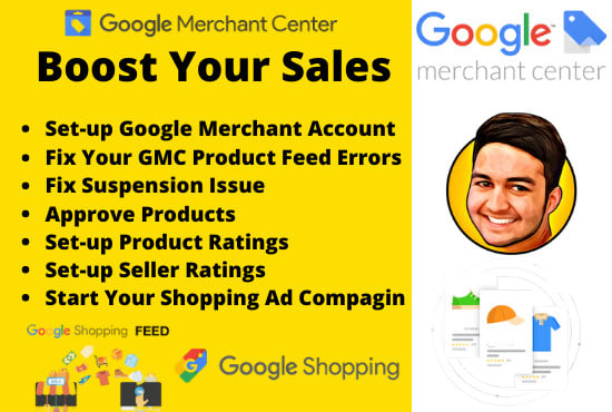 I will fix google merchant center suspension and errors