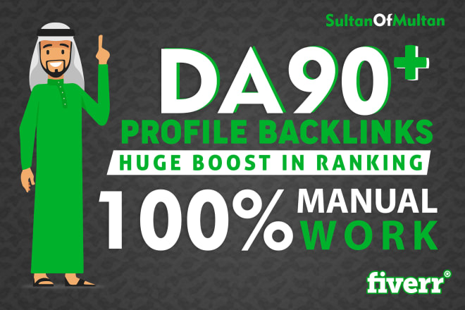 I will high da profile dofollow whitehat manual SEO backlinks
