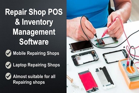 I will install repair shop pos software with repair status,inventory,stock,hrm,sms,crm