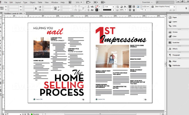 I will layout design in adobe indesign