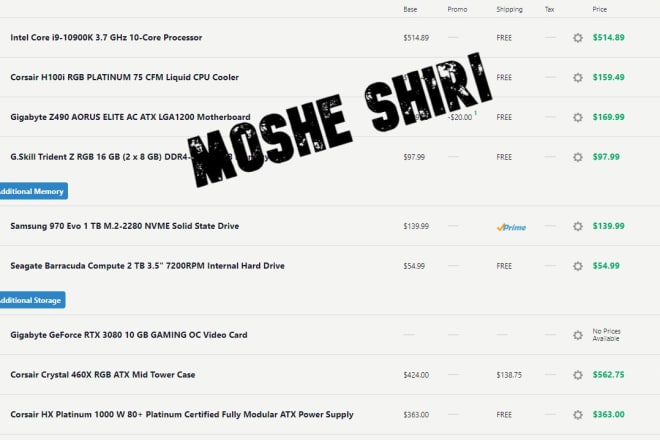 I will make a PC parts list for your own needs and budget