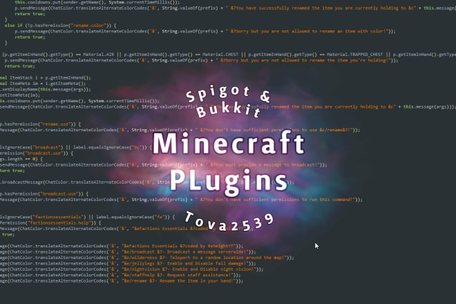I will make your custom minecraft server plugin