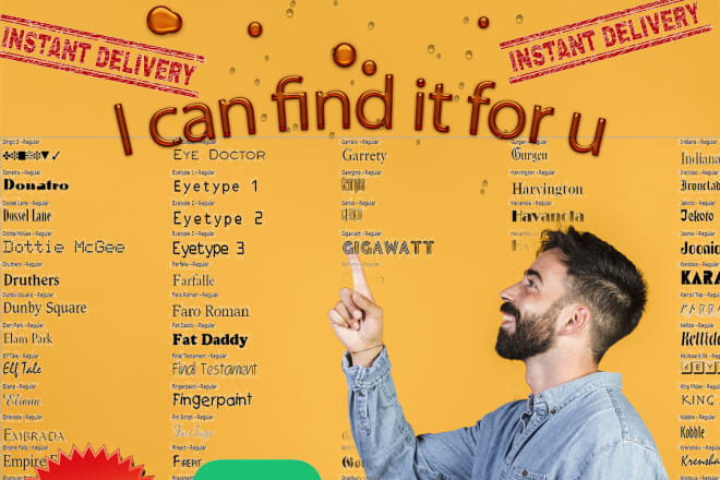 I will perfectly identify any font very fast find fonts