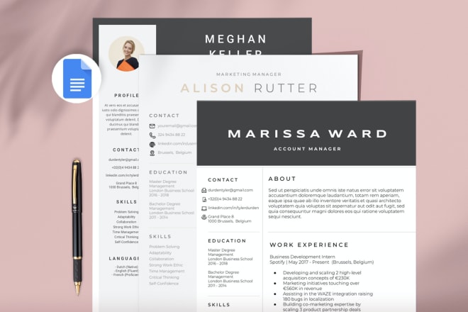 I will provide 10 premium eye catching resume templates