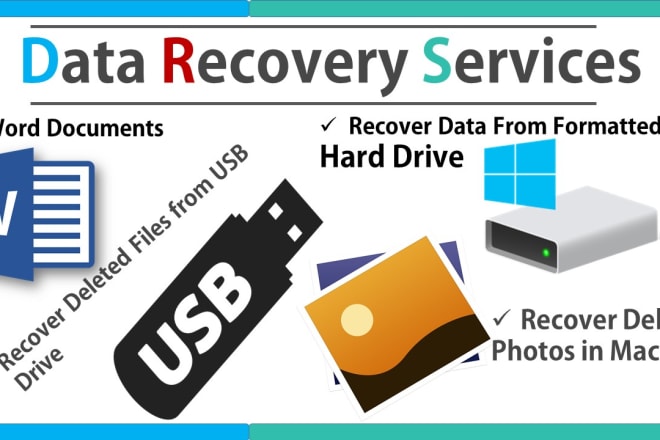 I will recover data form deleted files usb documents digital hard drive photos etc