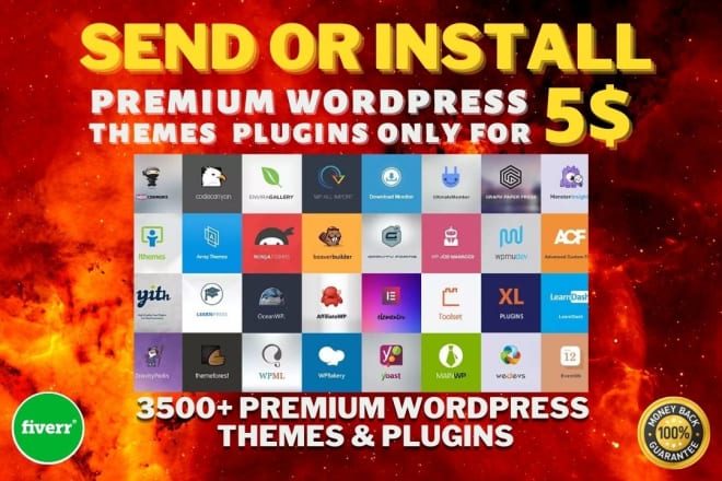 I will send or install premium wordpress theme,plugin