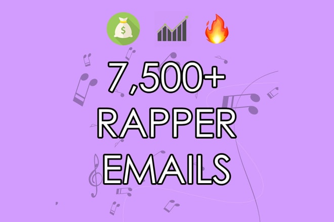 I will send you a spreadsheet with rapper emails to submit beats to