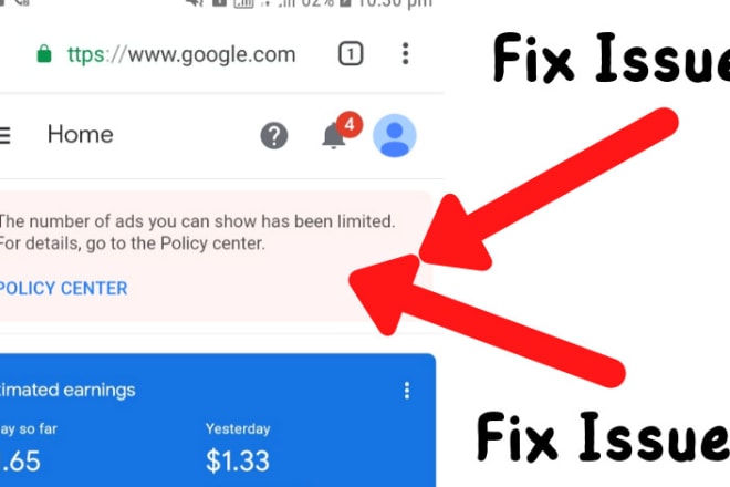 I will solve ad serving limits on your google adsens account