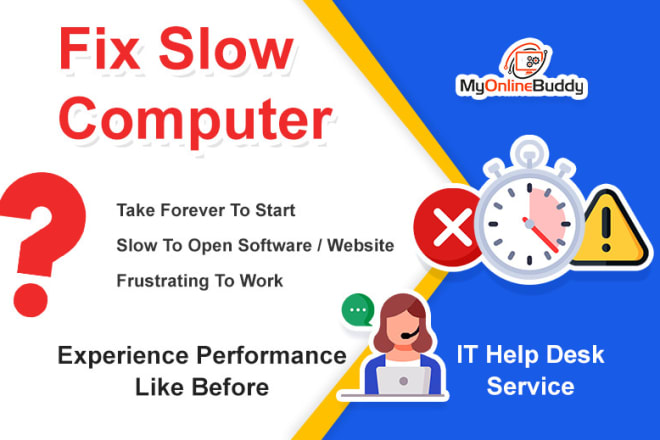I will troubleshoot and improve slow PC performance