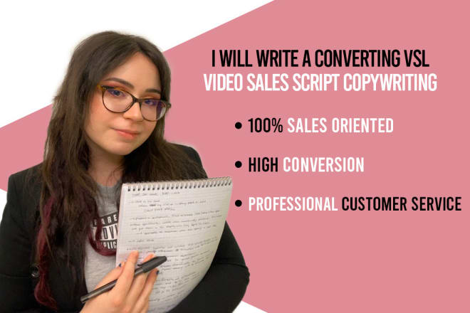 I will write a converting vsl video sales script copywriting