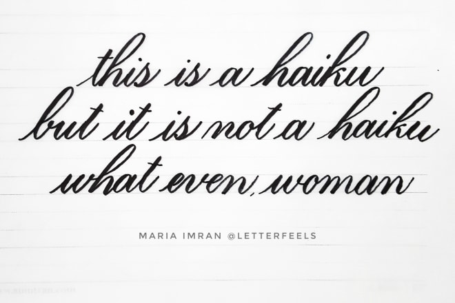 I will write a poem in beautiful calligraphy handwriting for you