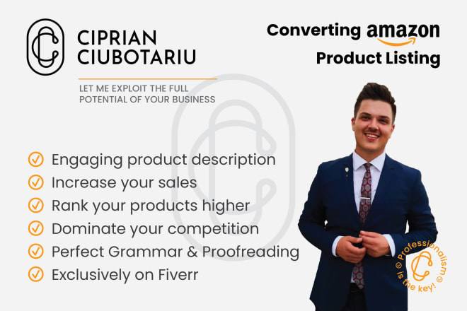 I will write a professional SEO amazon listing and top product description