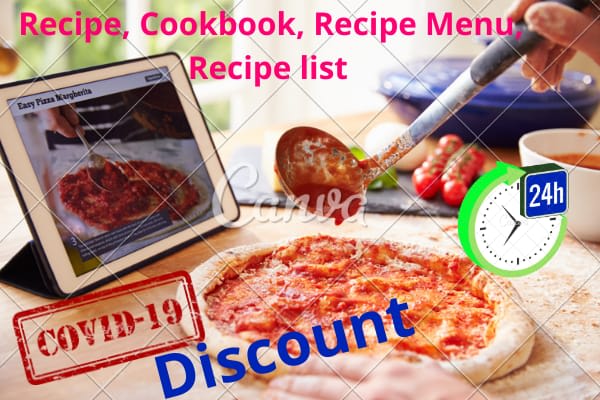 I will write recipes for your website, blog, list or cookbook