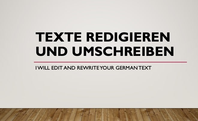 I will accurately edit and rewrite your german text
