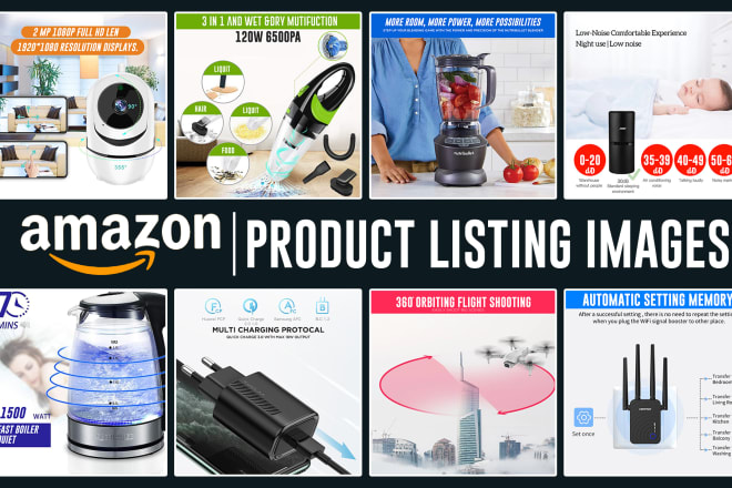 I will amazon product listing images, infographic, lifestyle, listing, image editing
