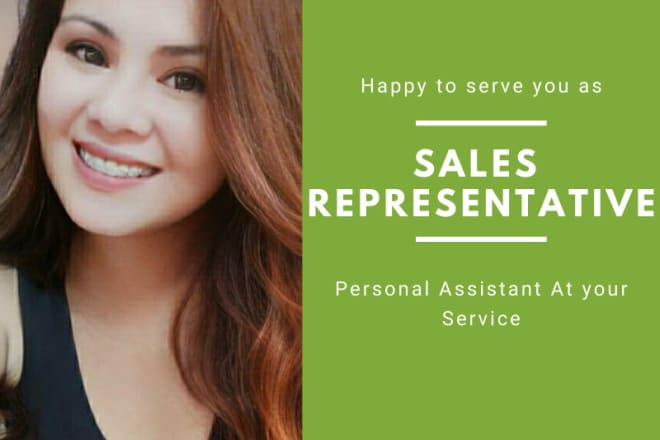 I will be a sales representative
