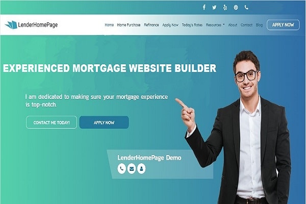 I will build mortgage website mortgage lead generation landing page