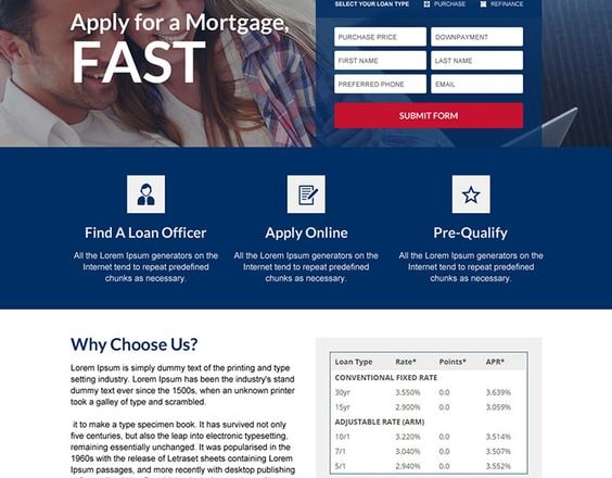 I will build mortgage website,landing page,sales funnel
