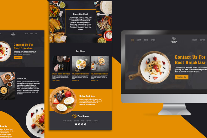 I will build responsive wordpress website design with free logo