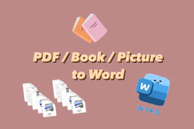 I will convert or retype PDF to word