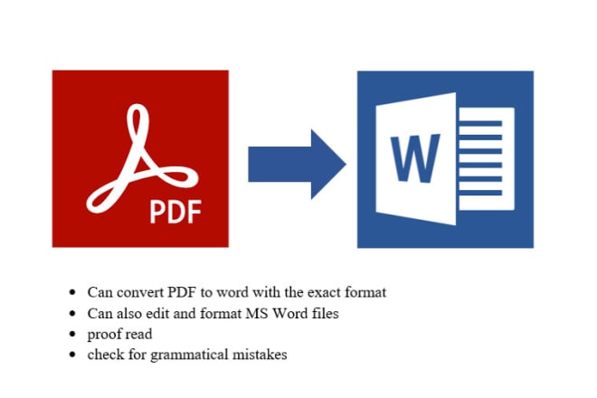 I will convert PDF to ms word