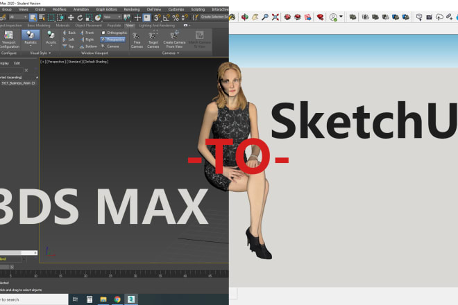 I will convert your 3ds max file to sketchup file with textures