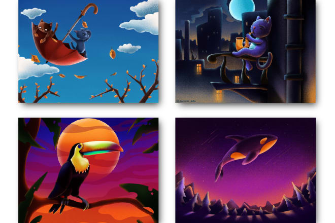 I will creat children illustrations and illustrations for books