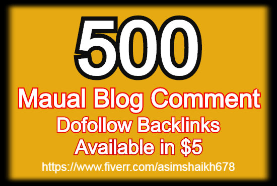 I will create 500 manual dofollow backlinks