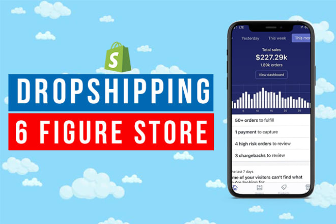 I will create a 6 figure converting shopify dropshipping store