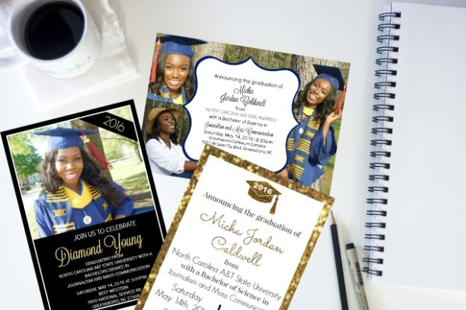 I will create a custom graduation announcement or invitation