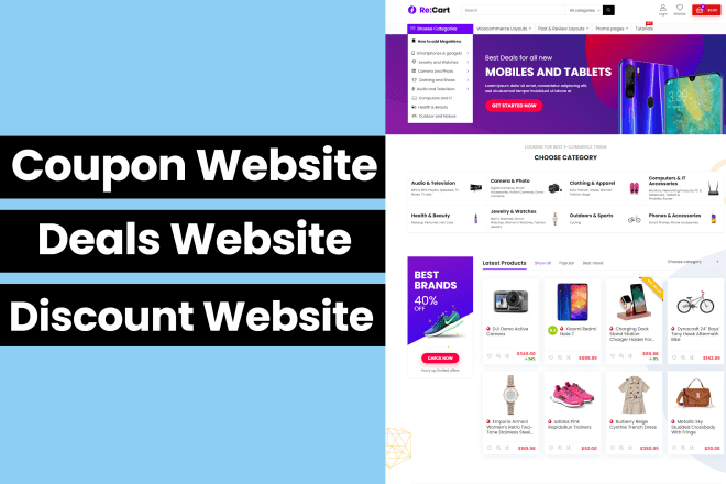 I will create a mobile friendly coupon and deals website