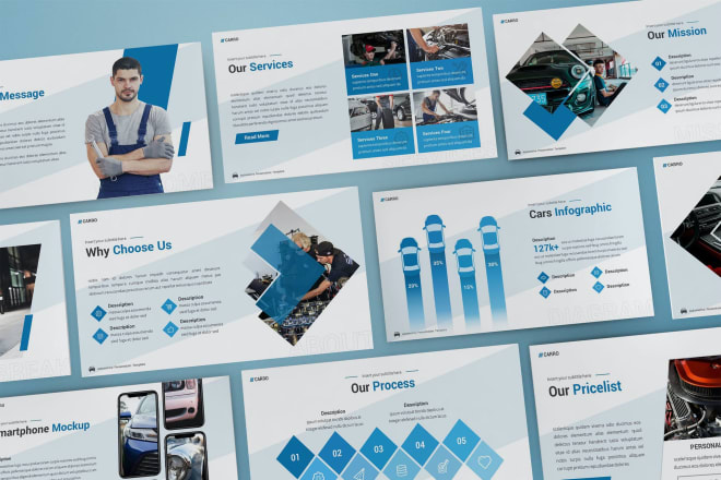 I will create a ppt presentation of your company portfolio