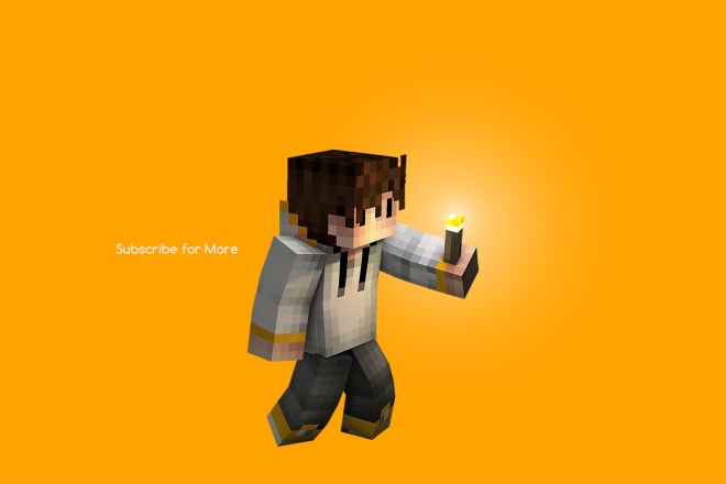 I will create a simple minecraft youtube banner
