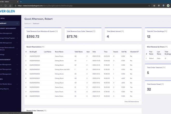 I will create a table management and reservation system