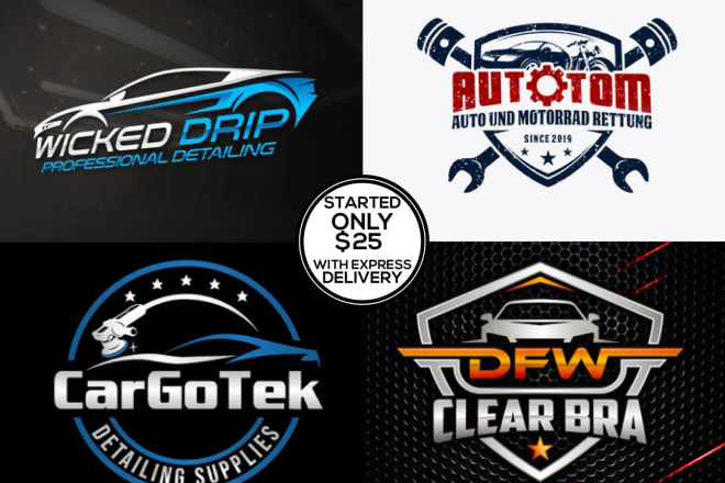 I will create automotive logo design