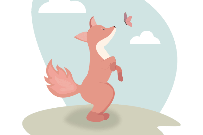 I will create cute vector animal illustration