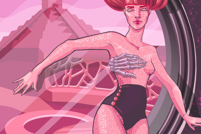 I will create cyperpunk illustration for your book or story