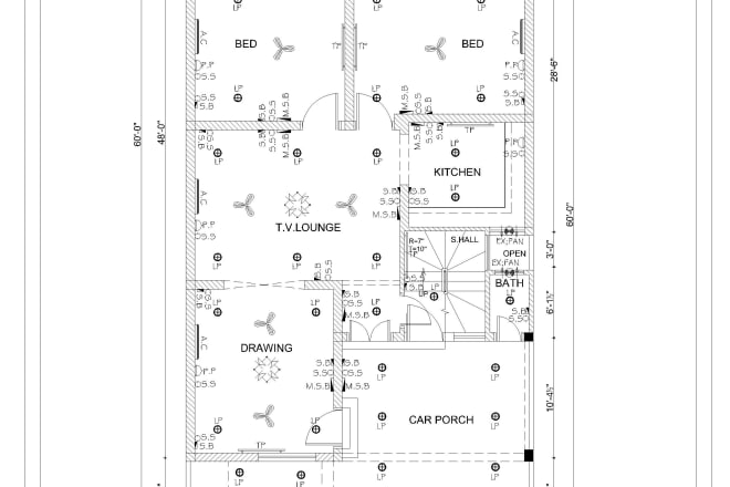 I will create electrical and plumbing drawings