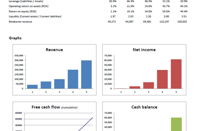 I will create financial projections for your business