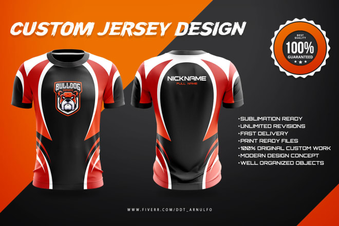 I will create modern jersey design for team esport or sport