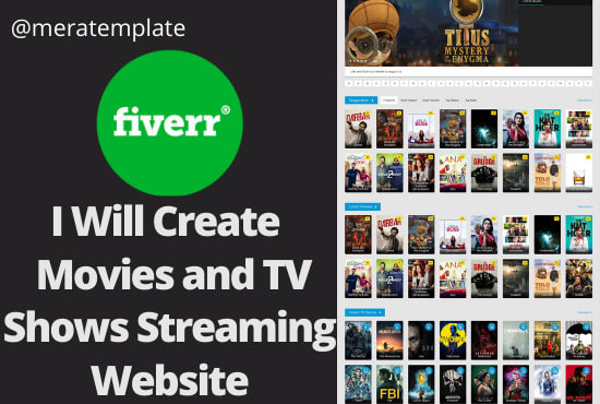 I will create movies and tvshows streaming website