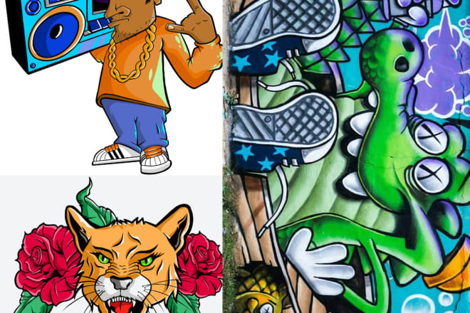 I will create professional street graffiti art character designs