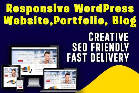 I will create responsive wordpress website, portfolio, blogs fast