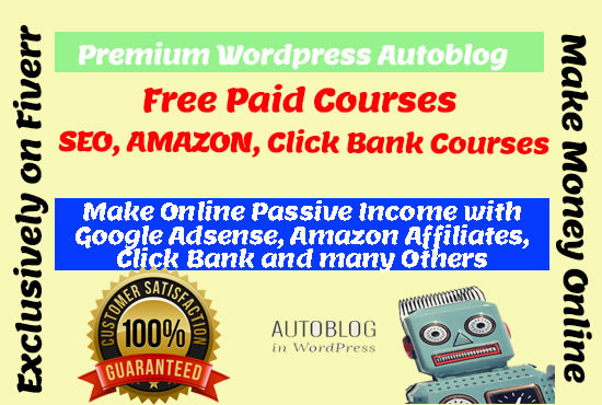 I will create SEO friendly wordpress amazon affiliates autoblog