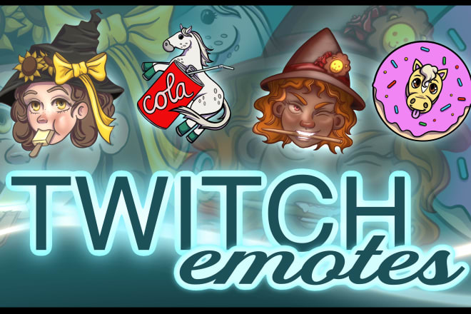I will create twitch emotes and badges