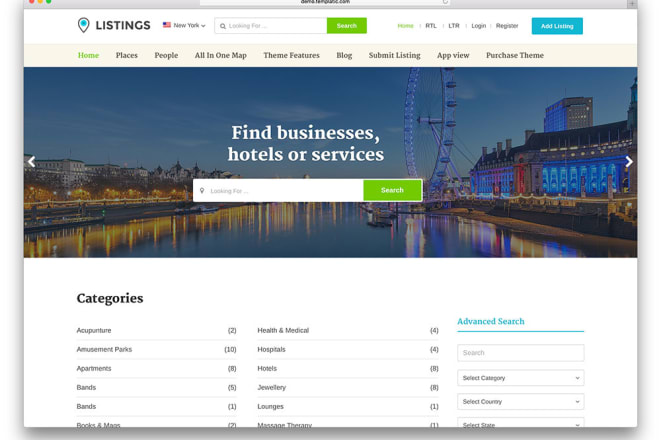 I will create wordpress directory listing business website